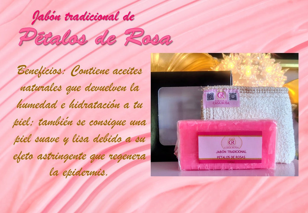 Jabón Tradicional Pétalos de Rosa 100gr