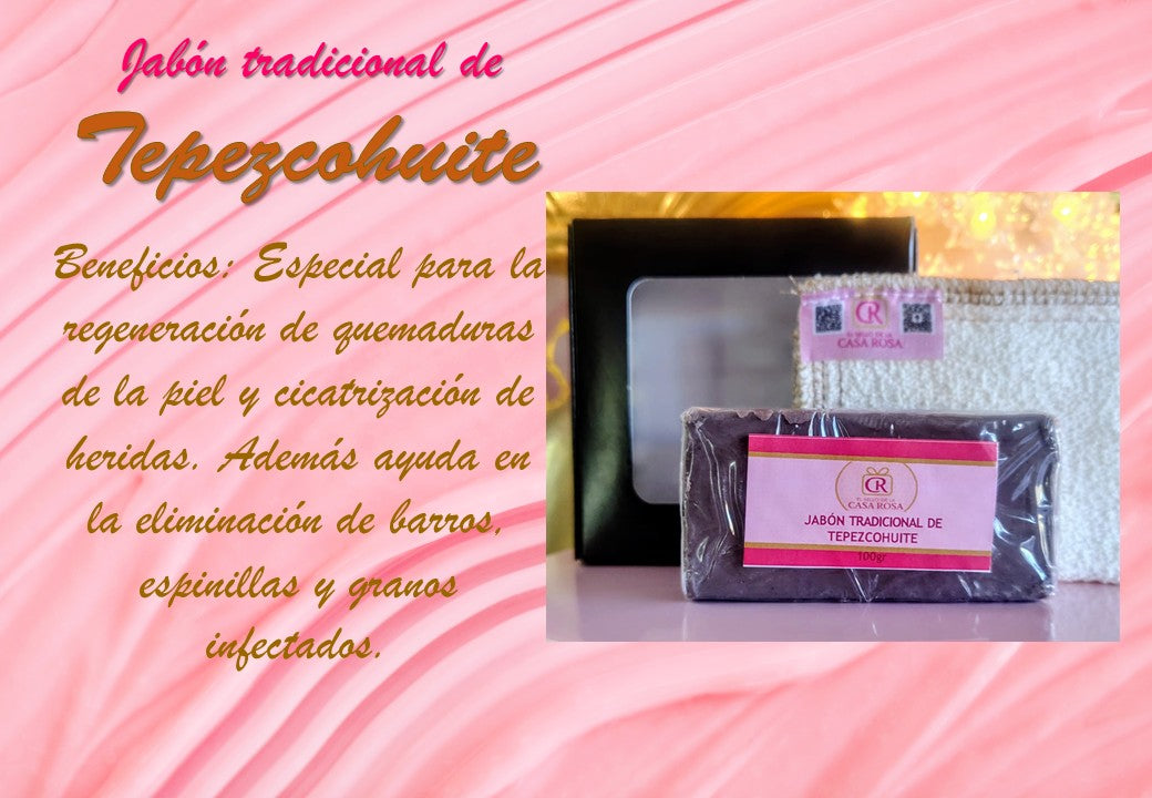 Jabón Tradicional Tepezcohuite 100gr