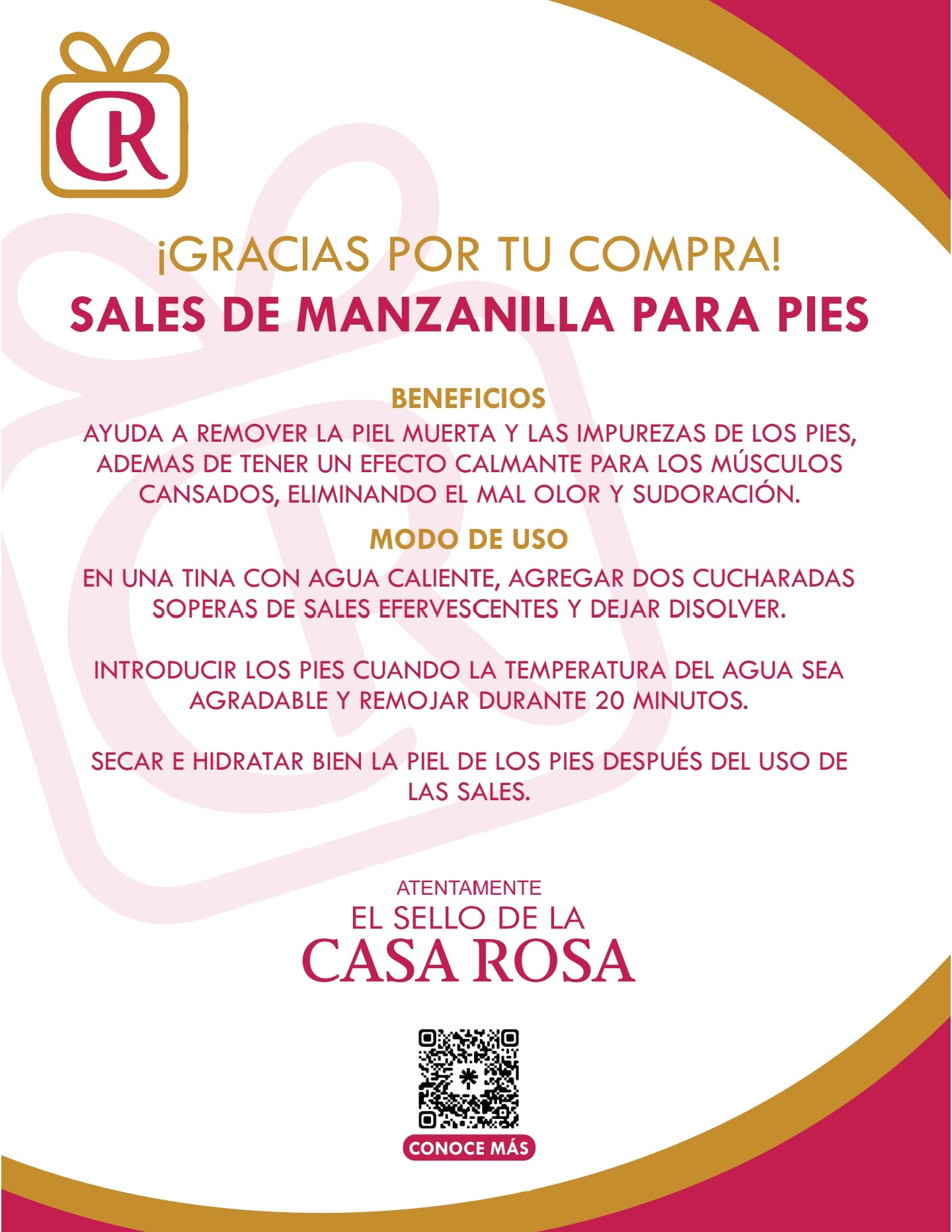 SALES PARA PIES DE MANZANILLA 250GR