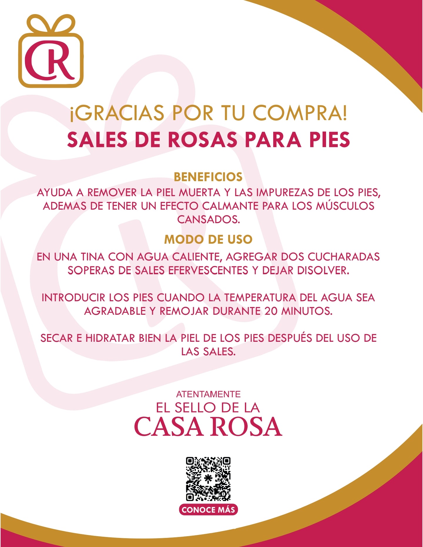 SALES PARA PIES DE PETALOS DE ROSAS 250GR