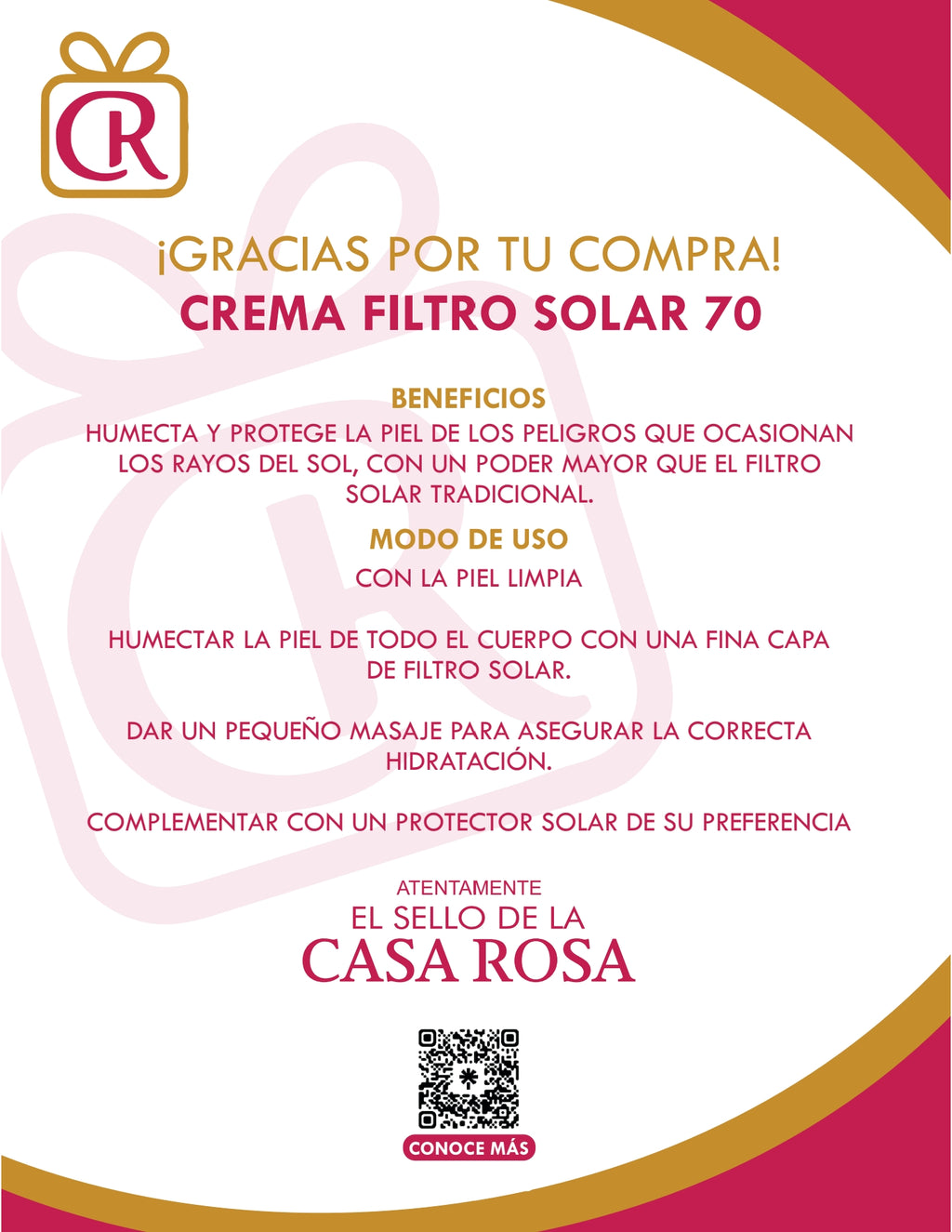 FILTRO SOLAR 70 FPS 125 GR